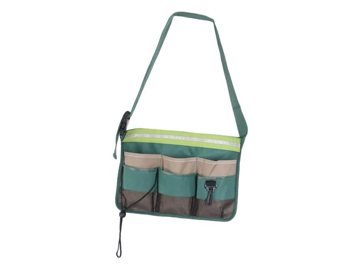 Cinto Porta-ferramentas, Em Tecido Oxford 600d, 8 Bolsos, Cor Verde, Ajustável, Para Jardinagem, Floricultura, Poda E Trabalhos Manuais