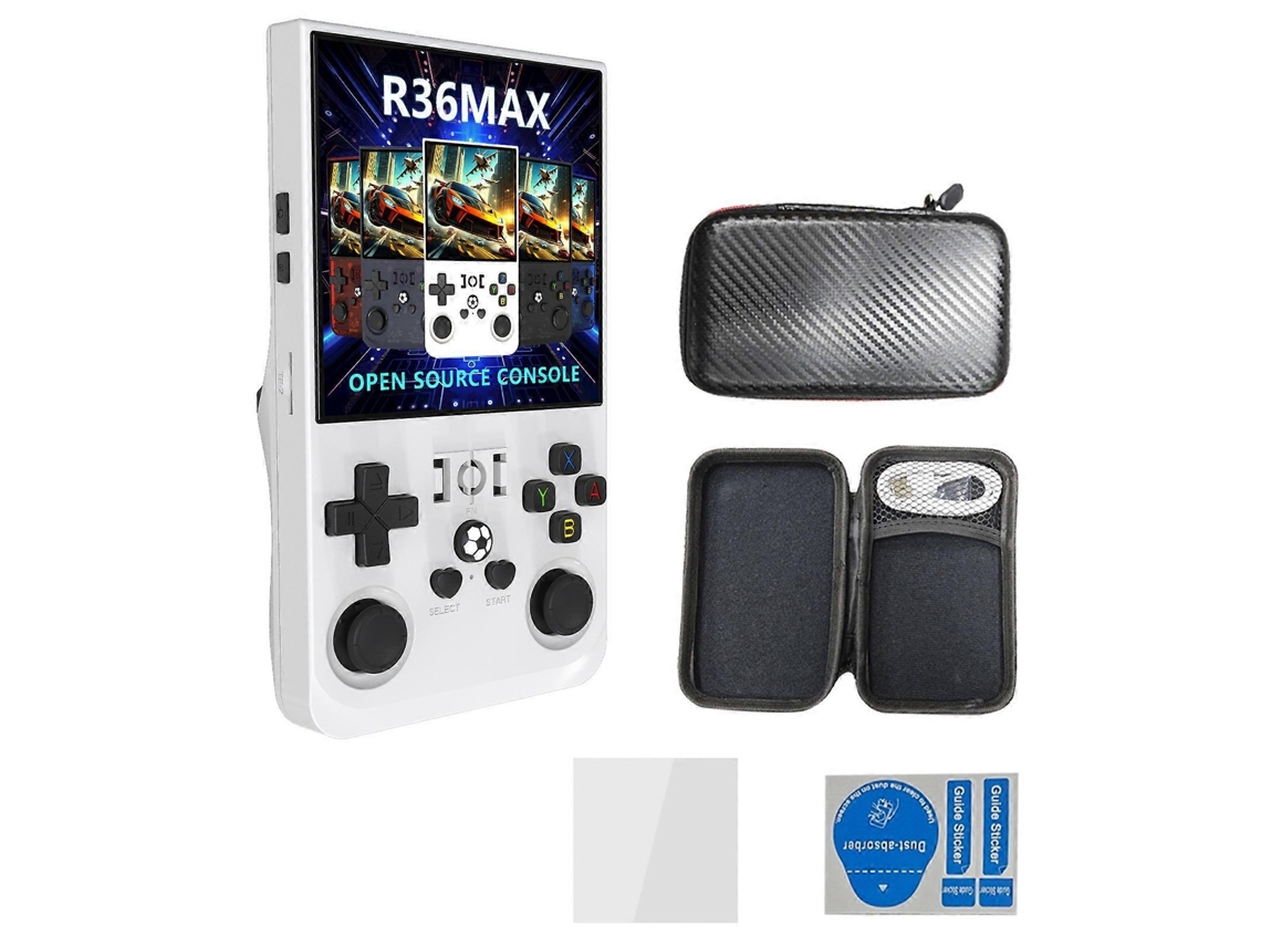 Console De Jogos Retrô De Bolso Recarregável Com Tela Ips De 4 Polegadas E 64 Gb, Branco VONKELIOS