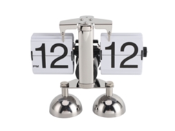 Relógio de mesa mecânico digital retrô Baok com flip, 12h, branco, com baterias, decoração para casa e escritório.