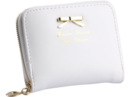 Porta-moedas Em Pele Pu Com Laço - Mini Carteira Feminina Elegante