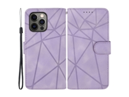 Capa Para Iphone 15 Pro Max Pele Sintética Roxo