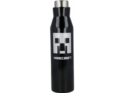 Garrafa MINECRAFT (Preto - Aço Inoxidável)