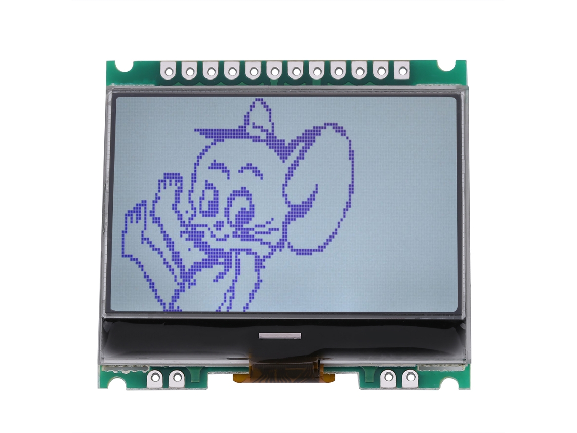 Módulo Display Lcd Cog 128*64 Com Porta Serial