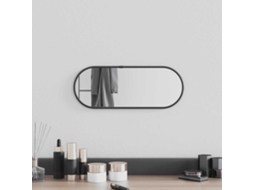 Vidaxl Espelho De Parede 40x15 Cm Oval Preto