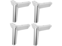 Conjunto De 4 Pés Metálicos Prateados Para Sofá E Armário, 12cm, Suporte Em Y, Tripé Para Móveis Modernos