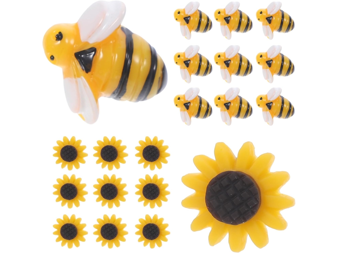 Tachinhas Decorativas De Metal Com Design Abelha E Girassol, Tachinhas Criativas Para Quadros De Cortiça, Ideas Para