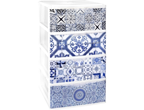 Cajonera Apilable Plastico Modelo Iris Decorado Alhambra Largo-380 Ancho-370 Alto-626 COMFORT HOUSE
