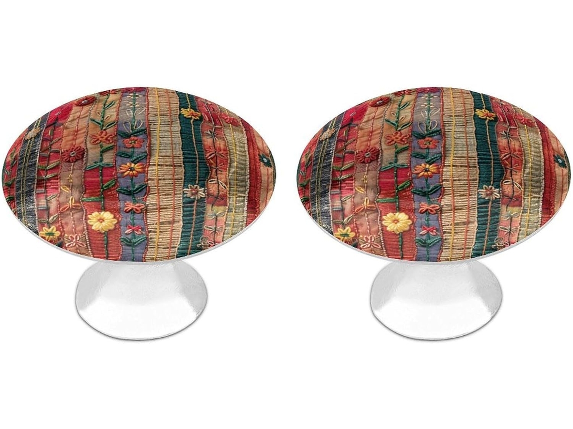 Conjunto De 2 Puxadores Aço Inoxidável Para Armários Cozinha, Com Bordado Personalizado Na Cor Desejada Ideais Para