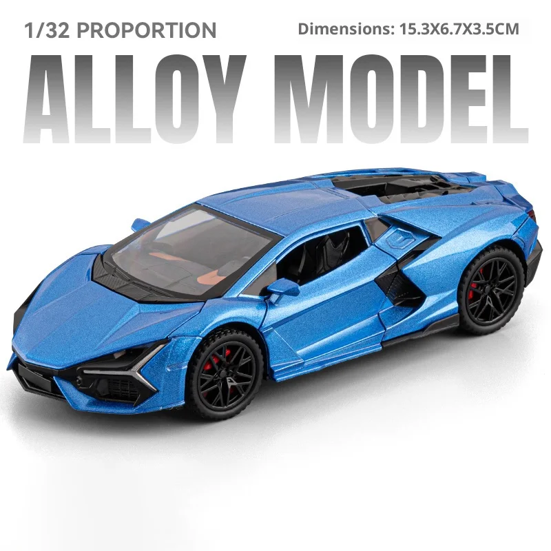 (azul) 1:32 Carro Modelo Lamborghini Revuelto.