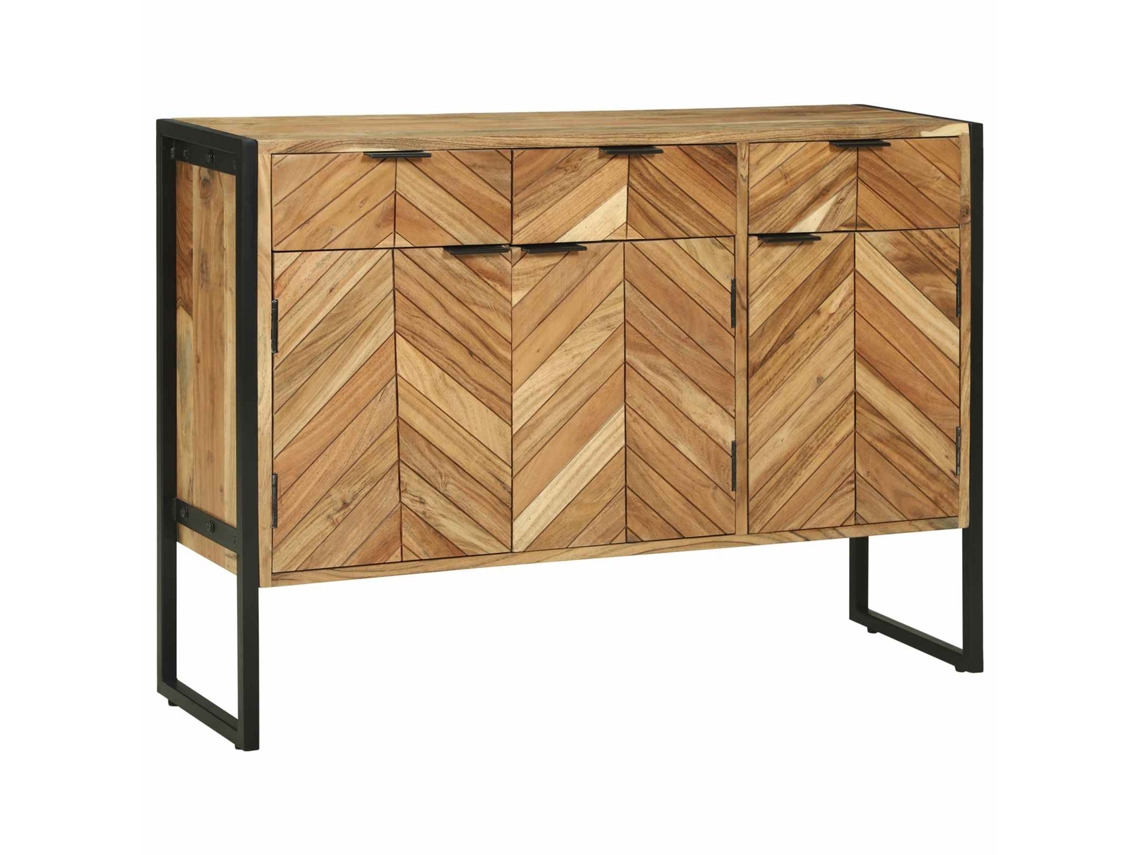 Vidaxl Buffet 100 X 30 X 75 Cm Madeira De Acácia Maciça