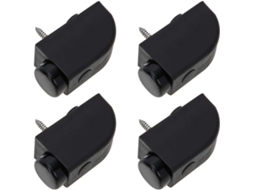 Conjunto De 4 Travas Segurança Homoyoyo Em Plástico Preto Para Portas E Janelas Correr Fáceis Instalar Resistentes Ao