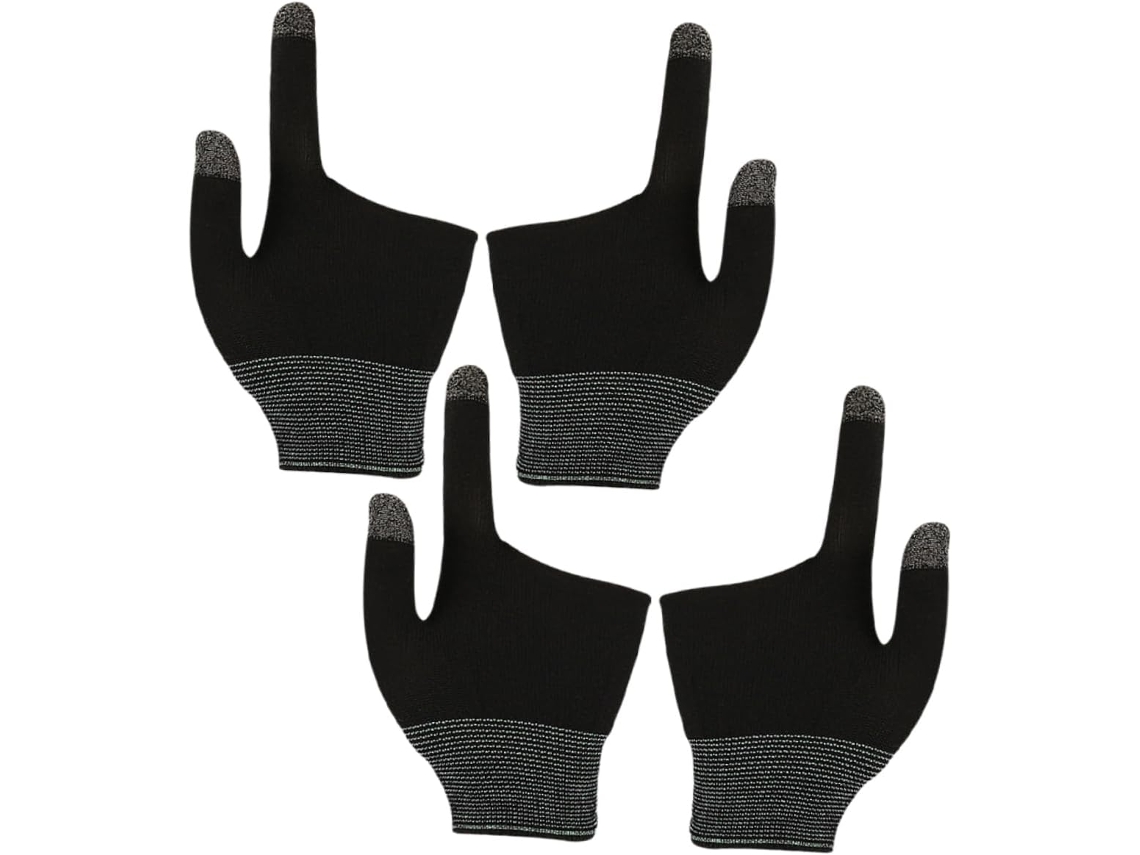 Toyvian 2 Pares De Luvas Para Jogos Com Tela Sensível Ao Toque E Pontas Dos Dedos Em Grafeno, Ideais Para Jogos Em