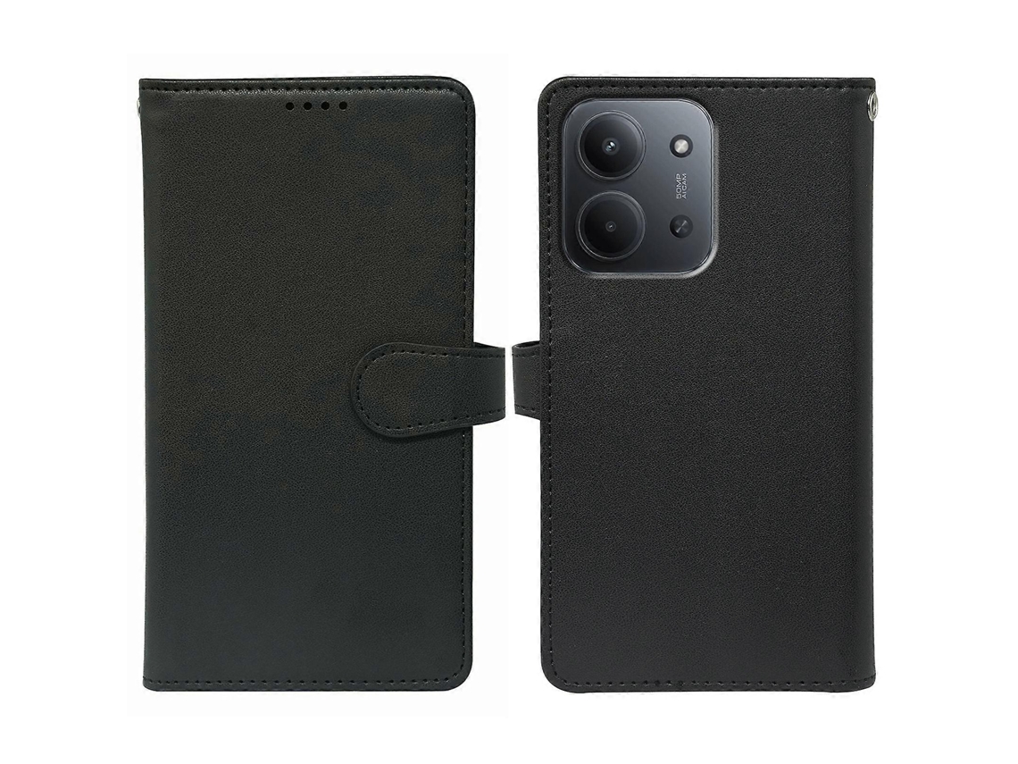 Capa Tkdaddy Para Xiaomi Redmi 15c 5g (ue) (173 Mm) / 15c 4g (ue) (173 Mm) Com 9 Compartimentos Para Cartões E Suporte De Couro Sintético, Preta