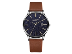 Reloj De Cuarzo Con Correa De Cuero Pu Para Hombre, Estilo Simple Y Moda De Cielo Estrellado (4)