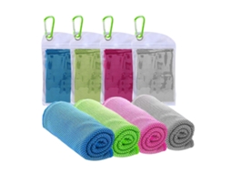 Pacote Com 4 Toalhas Refrescantes Respiráveis ​​e Macias Para Ioga, Esportes, Corrida, Academia, Exercícios, Camping E Fitness Slowmoose