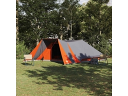 Vidaxl Barraca Tipi 12 Pessoa Cinza E Laranja Tafetá