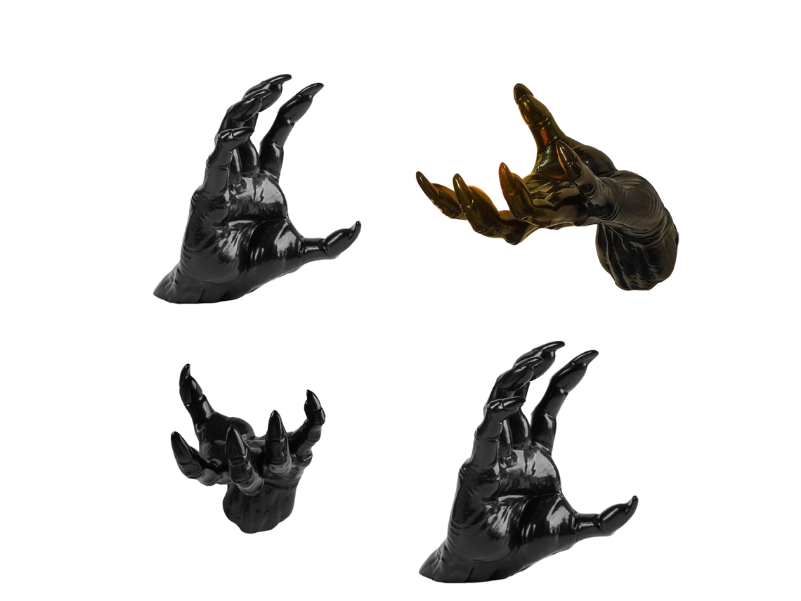 Decoração De Parede De Halloween Com Mão De Demónio 3d Da Laxiscreed, Com Vela E Tema Assustador