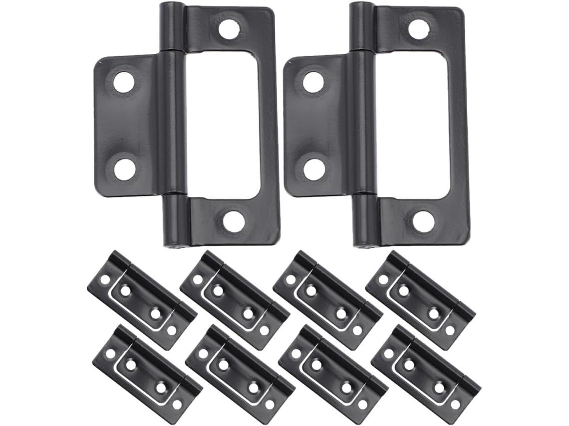 Cabilock Conjunto De 10 Dobradiças Ferro Preto Reforçadas Para Armários, Com Fechamento Automático, Ideais Para Portas