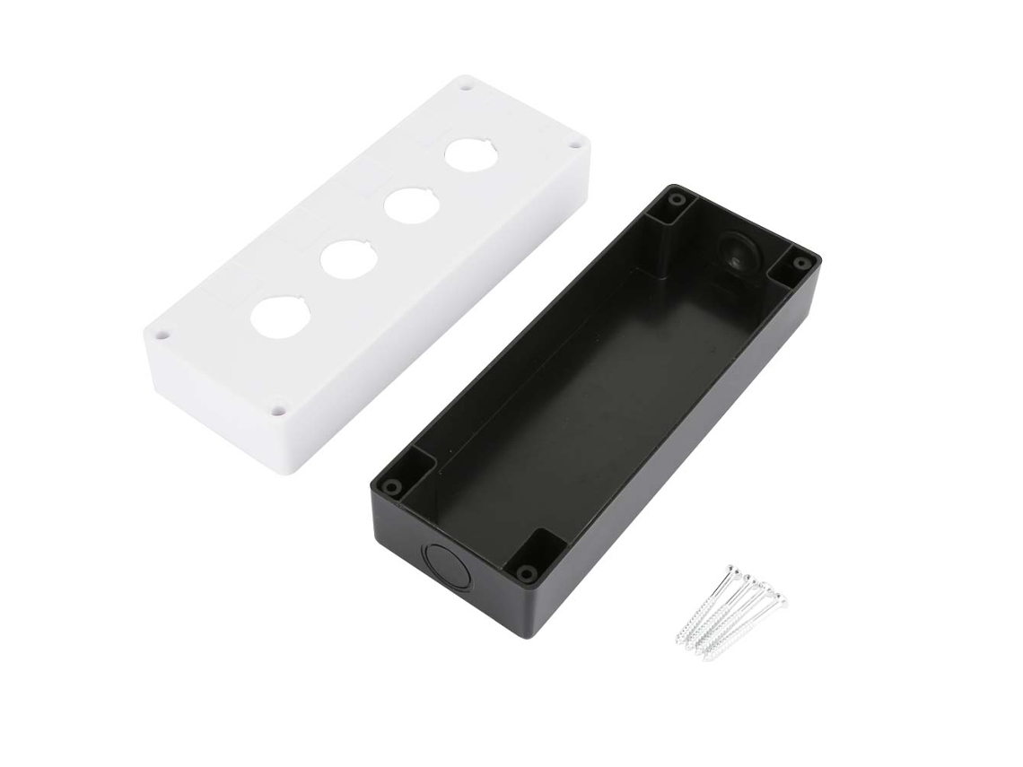 Caixa Protectora Para Botão De Comando 22mm Com Quatro Furos Bx4 À Prova D'água Branca