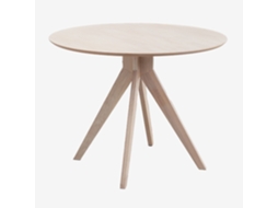 Sklum Sekiz Mesa De Jantar Redonda Ø100 Cm Em Madeira Mdf         Castanho Fresno Claro