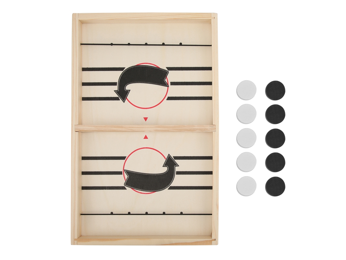 Jogo De Hockey De Mesa Em Madeira Tamanho Médio Brinquedo Interativo De Batalha Para Pais E Filhos