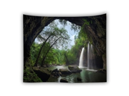 Omni 1pc Tapiz de Pared Paisaje Natural Bosque para Decoración de Hogar Salón Dormitorio Dormitorio (150x130cm)