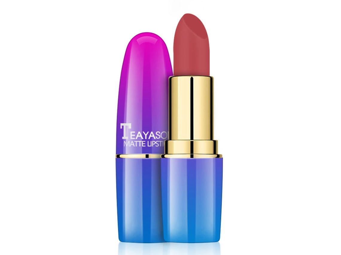 Labial Mate Largo Duración Impermeable Brillo Labial Cosmético Herramienta Maquillaje 10