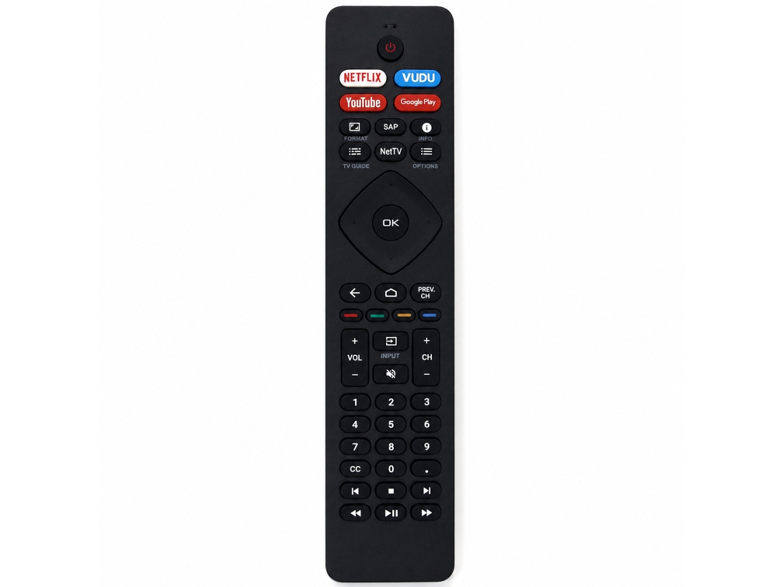 Comando De Substituição Para Tv Compatível Com Philips Nh800up Urmt26rst004 Rf402a-v14 Com Botões Netflix Youtube_dae