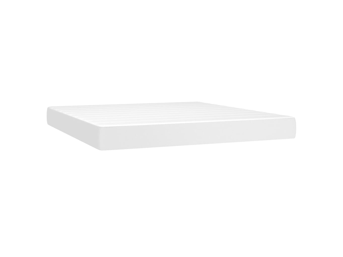 Pocket Spring Bed Mattress, Pocket Spring Bed Mattresses Vidaxl Branco Couro Artificial (160 X 200 Cm)