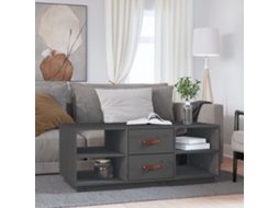 Vidaxl Mesa De Centro 100x50x41 Cm Pinho Maciço Cinza