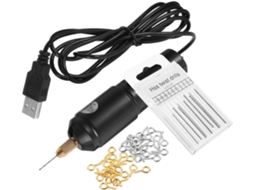 Mini Furadeira Elétrica Usb 5v 10w Preta, 8000 Rpm Para Perfuração