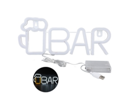 Letreiro de Led Neon em Formato de Bar, Alimentado por Usb Ou Bateria, Alta Segurança CHABERLU