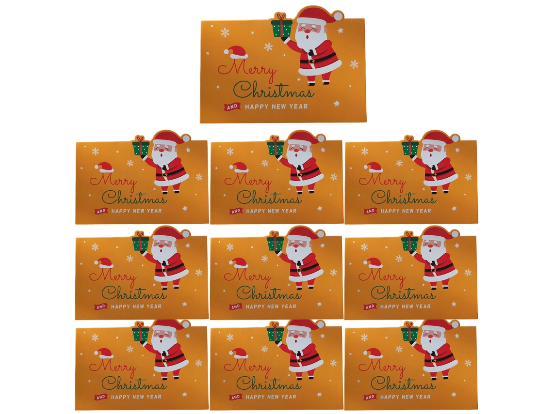 10 Conjuntos de Cartões de Natal Cartões de Mensagem Festiva com Envelope NEVEANCE