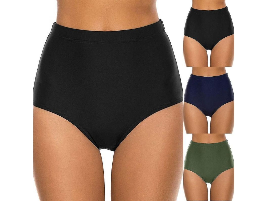 2026 short de Banho para Mulher de Biquíni Alto com Material de Secagem Rápida para Piscina e Praia M Azul 2