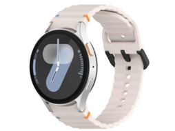 Pulseira De Silicone Preta Com Fivela E Textura Ondulada.