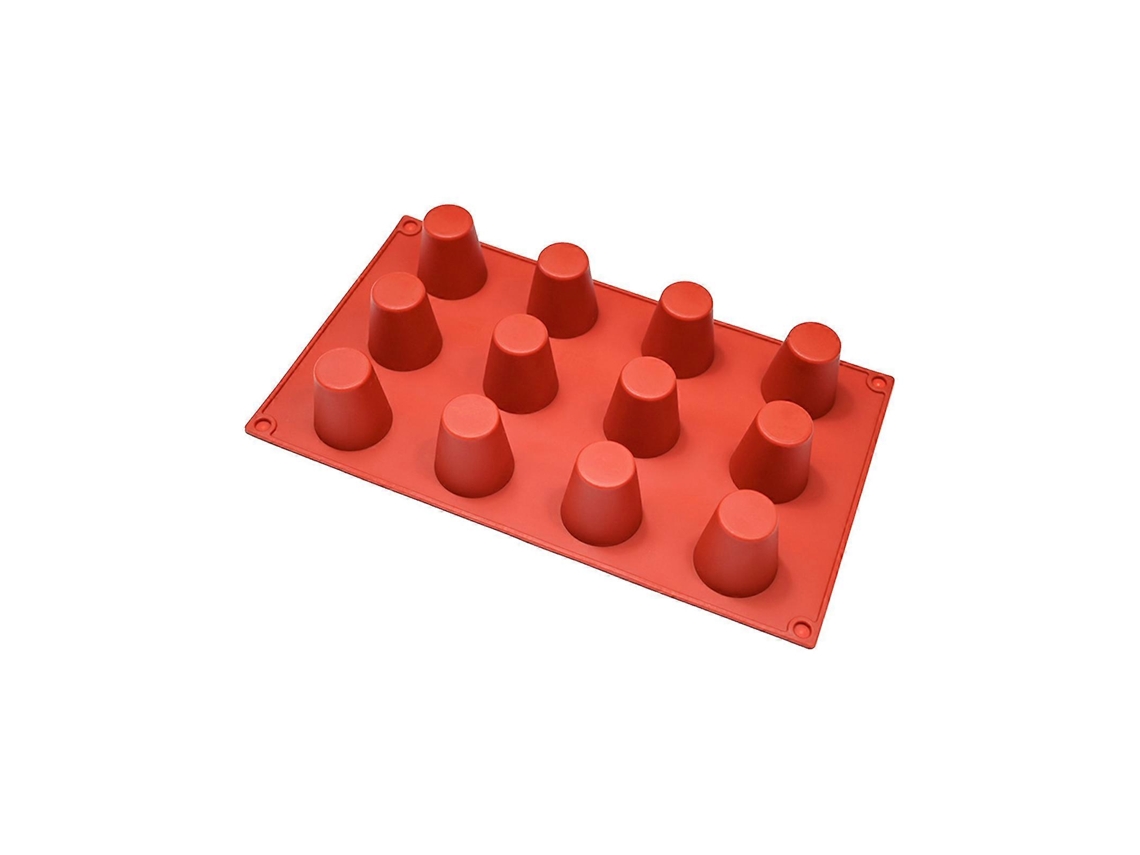 Molde De Silicone Para Cones Semicirculares (12 Unidades), Ideal Para Fondant, Chocolate, Mousse, Decoração De Bolos, Velas E Sabonetes Artesanais. Fá