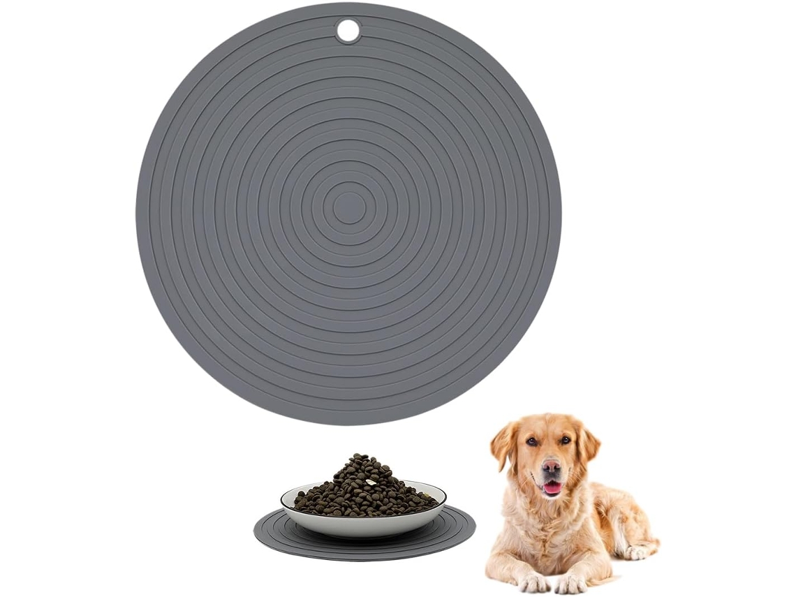 Tapete para Tigela de Cachorro e Gato, Portátil, de Silicone, para Animais de Estimação, Impermeável AQUAFORGE