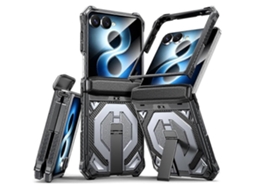 Capa Flip 8 Compatível Com Samsung Galaxy Z, Com Suporte E Dobradiça Protetora, Feita Em Pc Resistente + Tpu.
