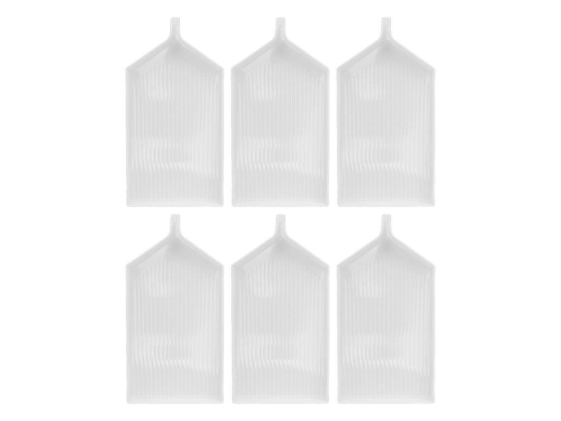 6 Bandejas De Classificação De Pérolas E Pedras Strass Ferramentas Para Pintura Com Strass Diy 16x8cm