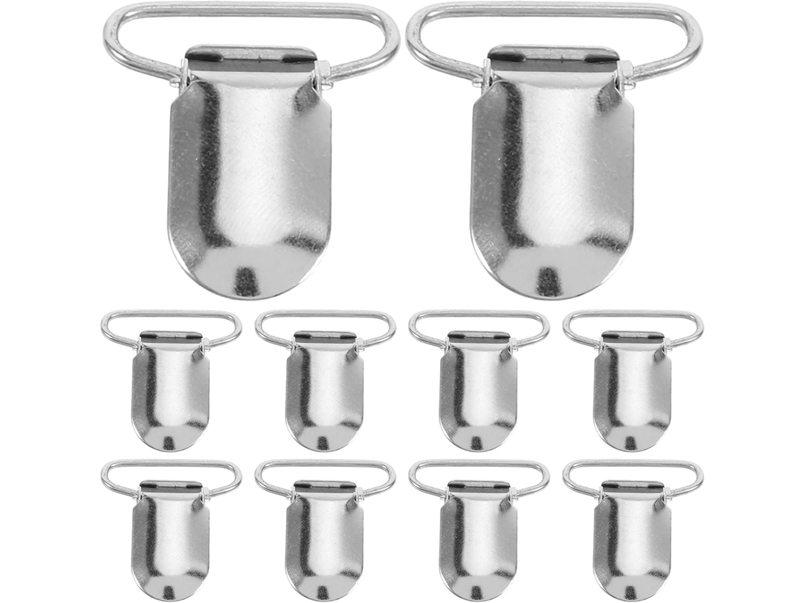 20 Prendedores De Toalha Mesa E Lençol Ferro, Prateados, 25mm De Diâmetro Interno, Antideformação, Ideais Para Uso