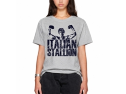Rockinstone Rocky Movie Classic Stallion Heather Gray Adult T-shirt Size:xl