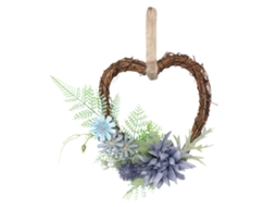 Laxiscreed Coroa De Casamento Em Forma De Coração Com Flor E Vime, Cor Azul Haze