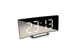 Despertador Digital Com Decoração Para Casa, Três Alarmes, Design Curvo Moderno, Fonte Usb, Posicionamento Em Mesa Ou Mesa Para Sala De