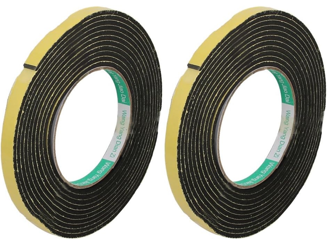 2 Unidades de Fita de Espuma Antichoque Selada em um Lado, 10 Mm X 3 Mm, com 4 Metros de Comprimento CHABERLU
