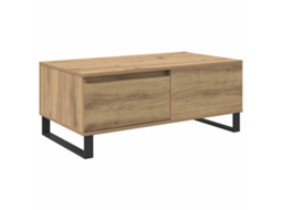 Mesa de centro com gaveta artesanal em carvalho 90x50x36,5 cm MAISON EXCLUSIVE