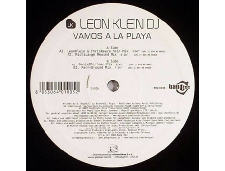Vinil Vamos A La Playa Bang Record