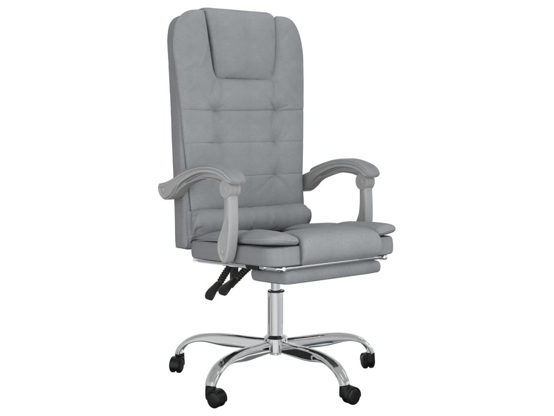 Cadeira de massagens de escritório VIDAXL Cinzeto Tecido (63x56x122 cm)