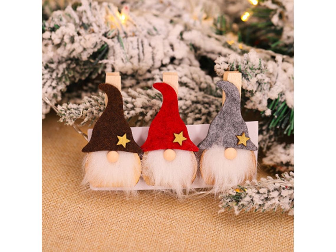 Clips De Natal Em Madeira Com Estilo Cartoon Da Laxiscreed Para Decoração Festiva E Embalagens Criativas