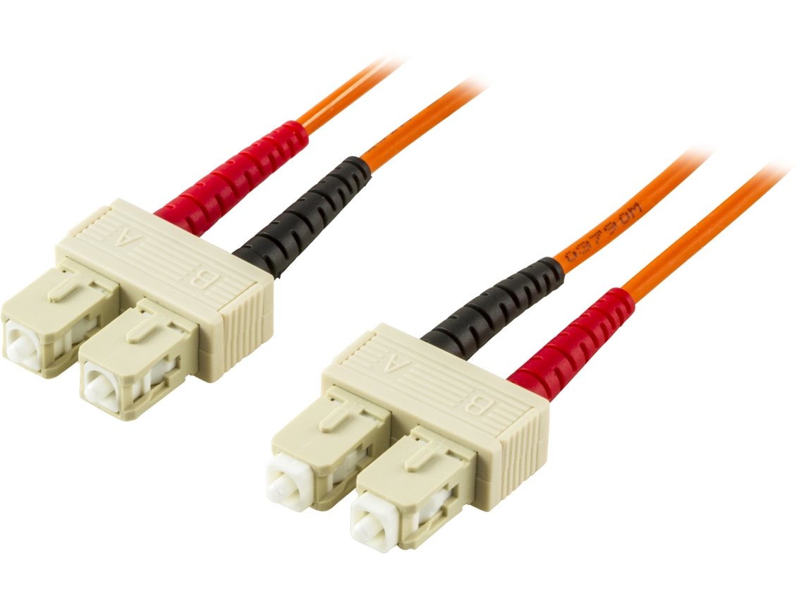 Cabo De Fibra Óptica Om2, Sc Sc, Duplex, Upc, 50/125, 1 M, Laranja Aquaforge