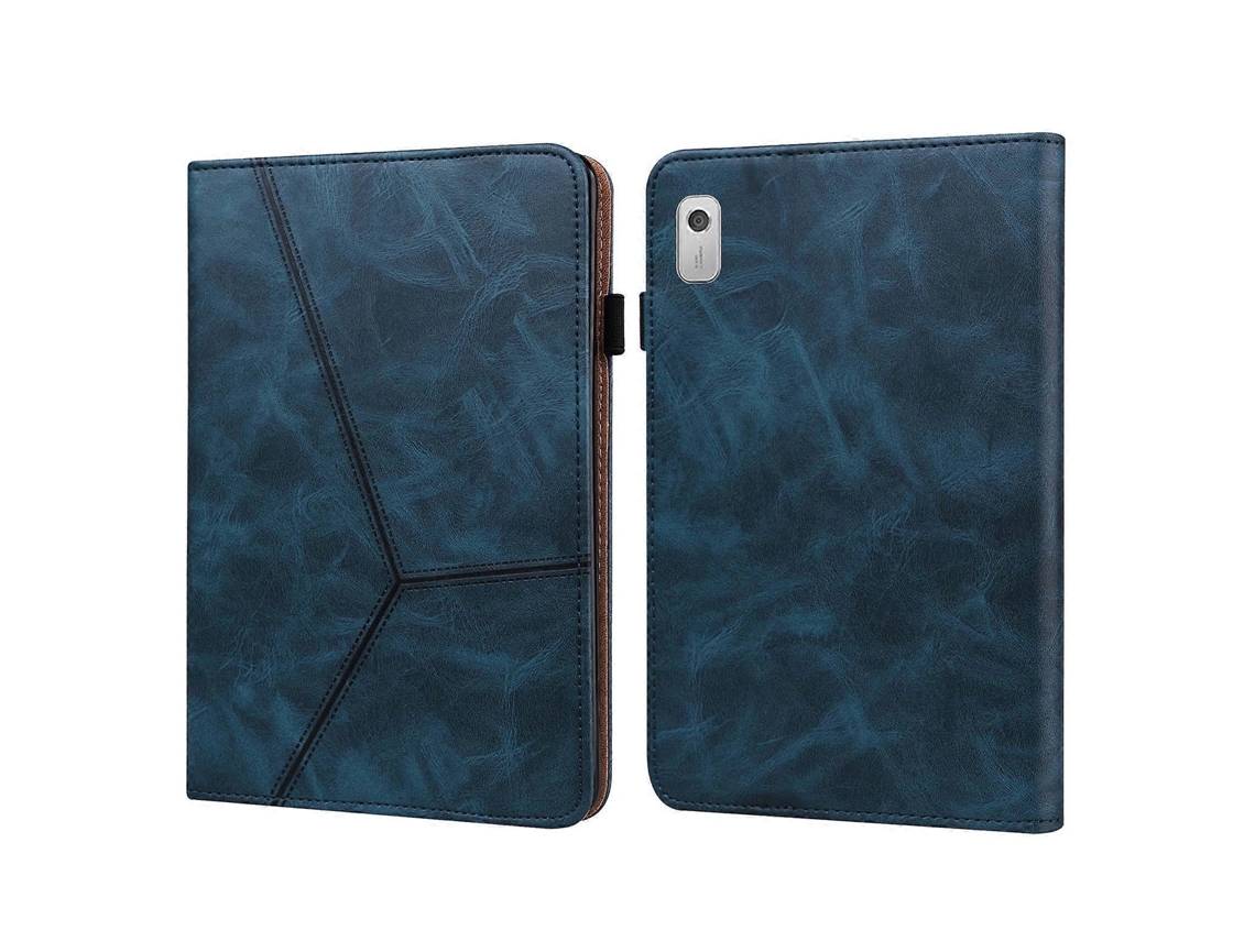 Capa De Couro Listrada Em Relevo Para Tablet Lenovo Tab M9